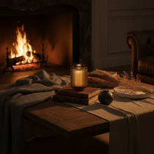 Load image into Gallery viewer, Aurélie Reeded Glass Candle: Hearth &amp; Velvet Flames - (M)