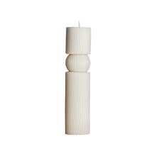 Load image into Gallery viewer, Roman Ribbed Pillar Candle