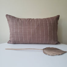 Load image into Gallery viewer, Auburn Brown Striped Changmai Pillow