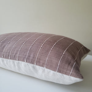 Auburn Brown Striped Changmai Pillow