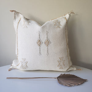 White Lace Sabra Silk Pillow