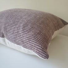 Load image into Gallery viewer, Brown &amp; Cream Striped Pillow