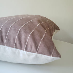 Auburn Brown Striped Changmai Pillow