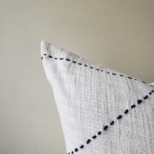 Load image into Gallery viewer, Cream &amp; Black Striped Pillow