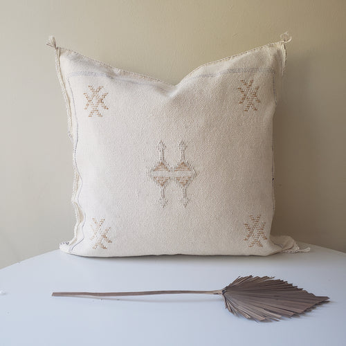 White Oat Sabra Silk Pillow