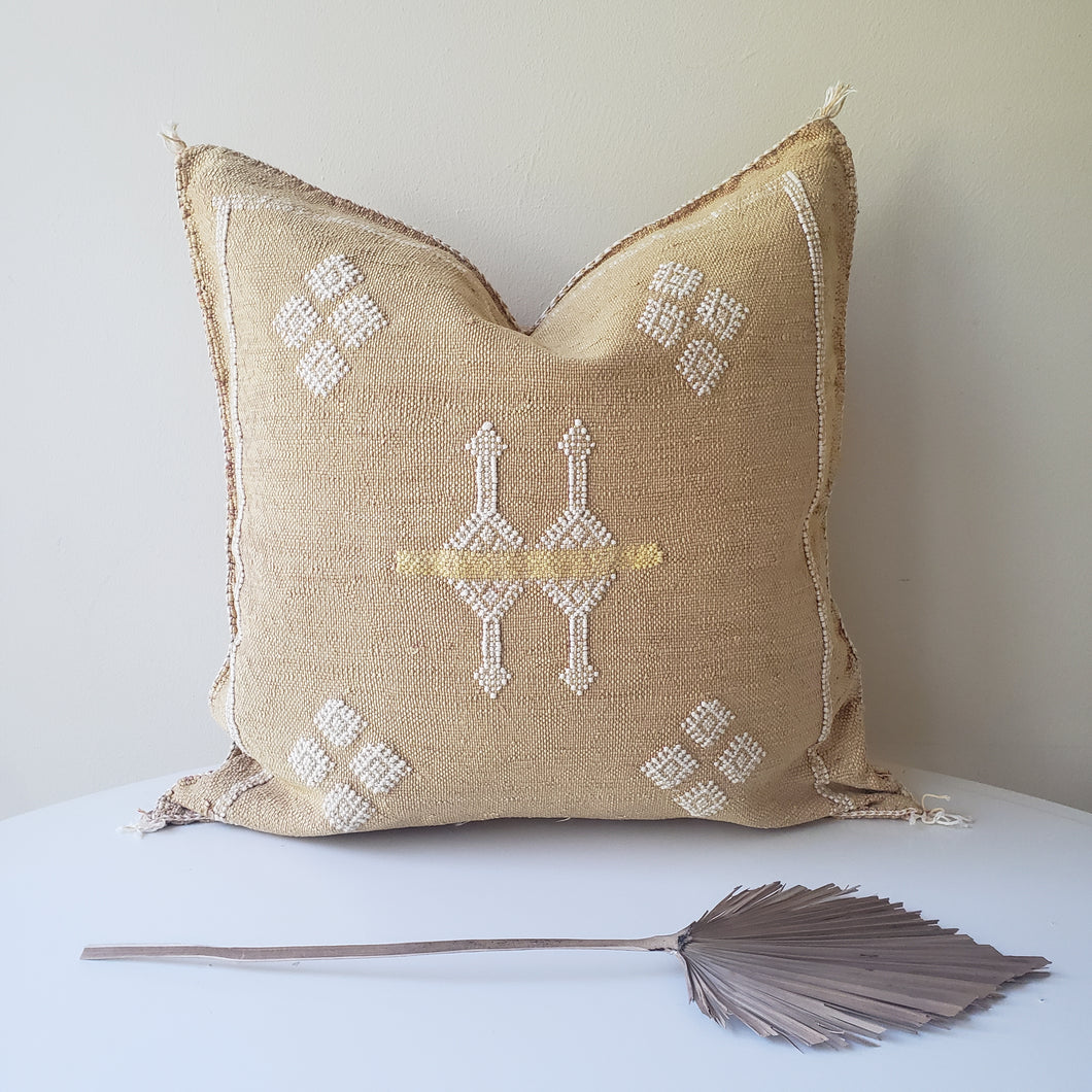 Nugget Gold Cactus Silk Pillow