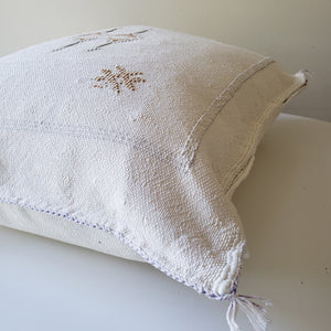 Dreamy White Sabra Silk Pillow