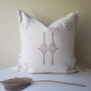 Pearl White Sabra Silk Pillow