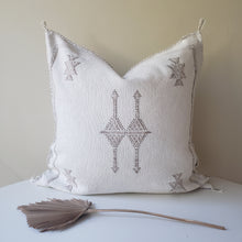 Load image into Gallery viewer, Pearl White Sabra Silk Pillow