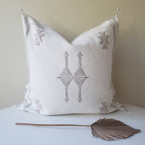 Pearl White Sabra Silk Pillow