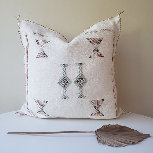 White Moon Sabra Silk Pillow