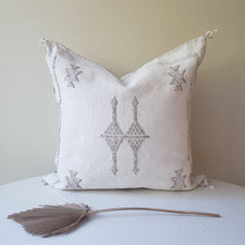 Load image into Gallery viewer, White Pearl Sabra Silk Pillow Cover