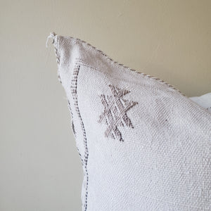 White Pearl Sabra Silk Pillow Cover