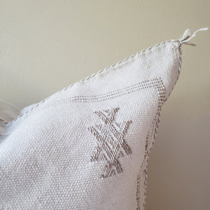 White Pearl Sabra Silk Pillow Cover