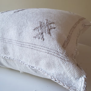 White Pearl Sabra Silk Pillow Cover