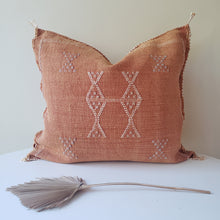 Load image into Gallery viewer, Caramel Terracotta Sabra Silk Pillow