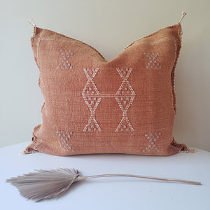 Caramel Terracotta Sabra Silk Pillow