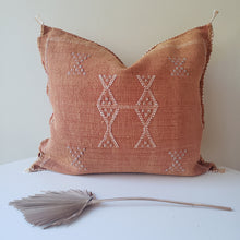 Load image into Gallery viewer, Caramel Terracotta Sabra Silk Pillow