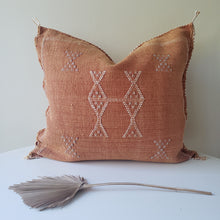 Load image into Gallery viewer, Caramel Terracotta Sabra Silk Pillow