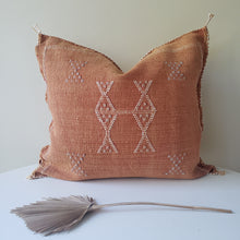 Load image into Gallery viewer, Caramel Terracotta Sabra Silk Pillow