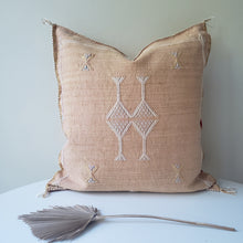 Load image into Gallery viewer, Tangerine Mustard Sabra Silk Pillow