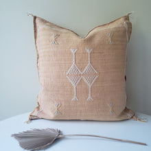 Load image into Gallery viewer, Tangerine Mustard Sabra Silk Pillow