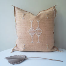 Load image into Gallery viewer, Tangerine Mustard Sabra Silk Pillow