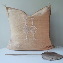 Load image into Gallery viewer, Golden Sand Sabra Silk Pillow