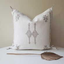 Load image into Gallery viewer, Festive White Sabra Silk Pillow