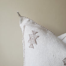 Load image into Gallery viewer, Festive White Sabra Silk Pillow