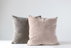 Grey Moon Velvet Pillow