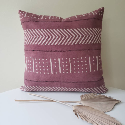 Plum Block Printed Pillow