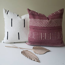 Load image into Gallery viewer, Black and White Block Printed Pillow