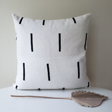 Load image into Gallery viewer, Black and White Block Printed Pillow