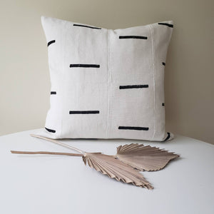 Black and White Block Printed Pillow