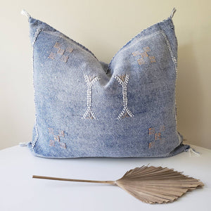 Ocean Blue Sabra Silk Pillow
