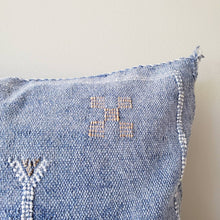 Load image into Gallery viewer, Ocean Blue Sabra Silk Pillow